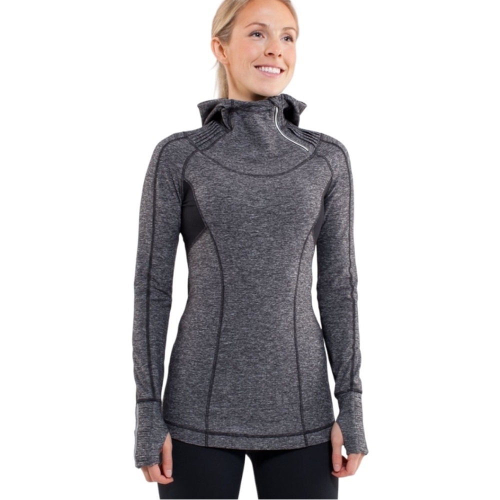 Lululemon Run: Back On Track Pullover in Heathered Black